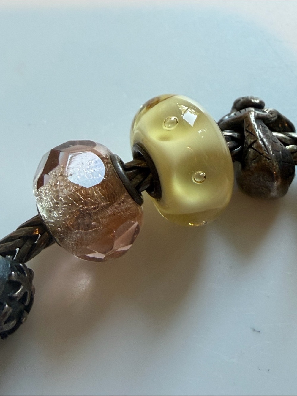 Trollbeads Bracelet with 10 Vintage Beads, Sterling Silver Chain - Picture 12 of 16